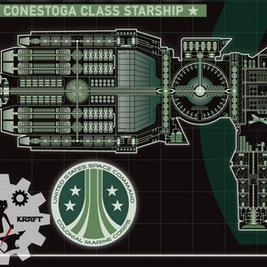 USS Sulaco Conestoga Class Starship Schematic Aliens 36x11.75 Print - Etsy