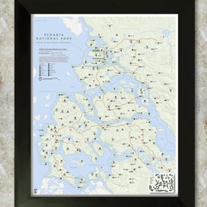 The Witcher - Redania National Park kaartstijl print - 16 x 20 inch