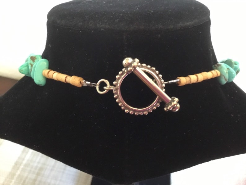 Old Pawn,and Santa Fe Look of Turquoise and Coral! Statement Necklace with Native American