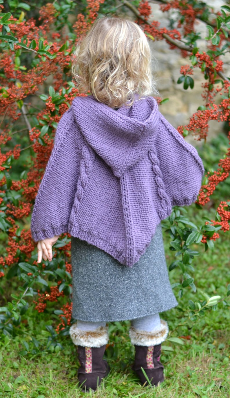 BABY KNITTING PATTERNS poncho cabled poncho pdf instant Etsy
