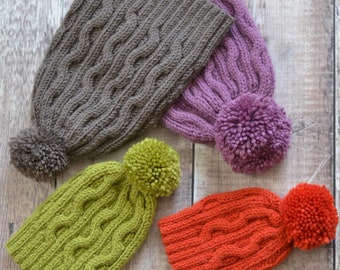 Bobble Hat knitting pattern 'Autumn'