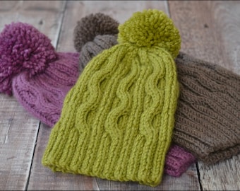 Bobble Hat knitting pattern 'Autumn'