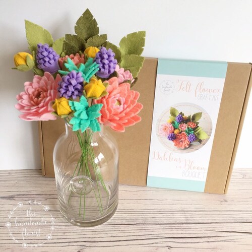 Felt Flower Craft Kit DIY Felt Flowers Sunshine Mini Wreath Etsy