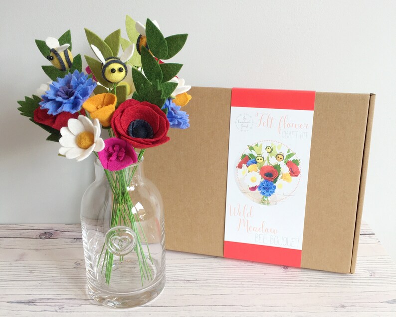 Felt Flower Craft Kit Bundle DIY Felt Flowers Wild Meadow Etsy UK