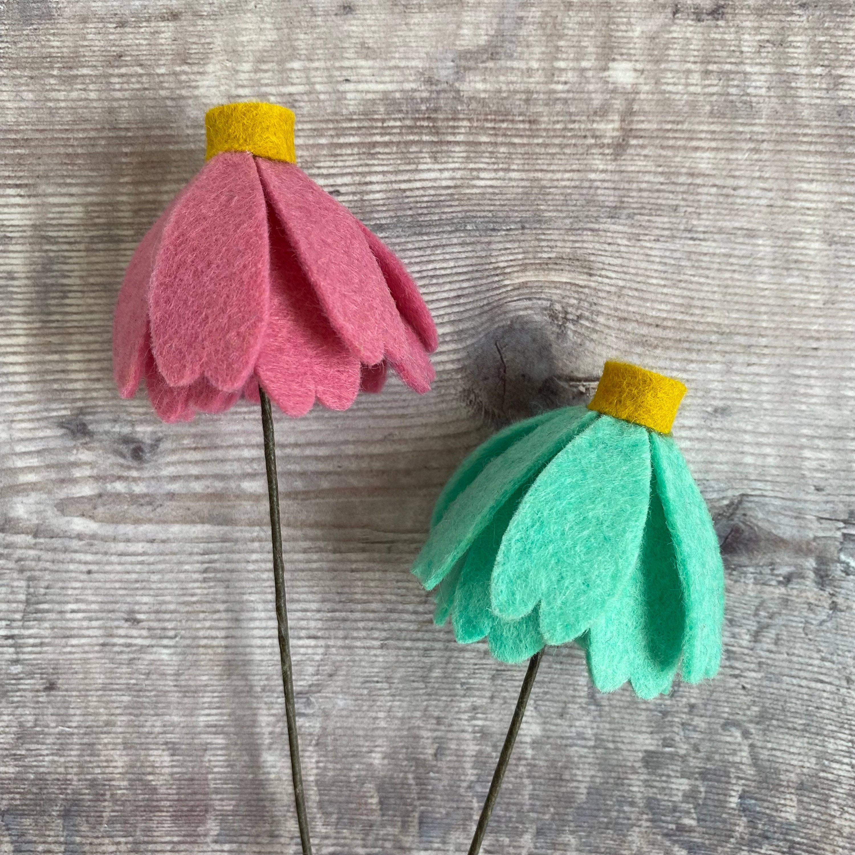 Felt Flower Craft Kit Video Tutorial DIY Felt Flowers Etsy
