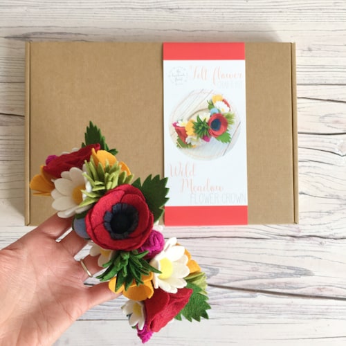 Felt Flower Craft Kit DIY Felt Flowers Wild Meadow Flower Etsy