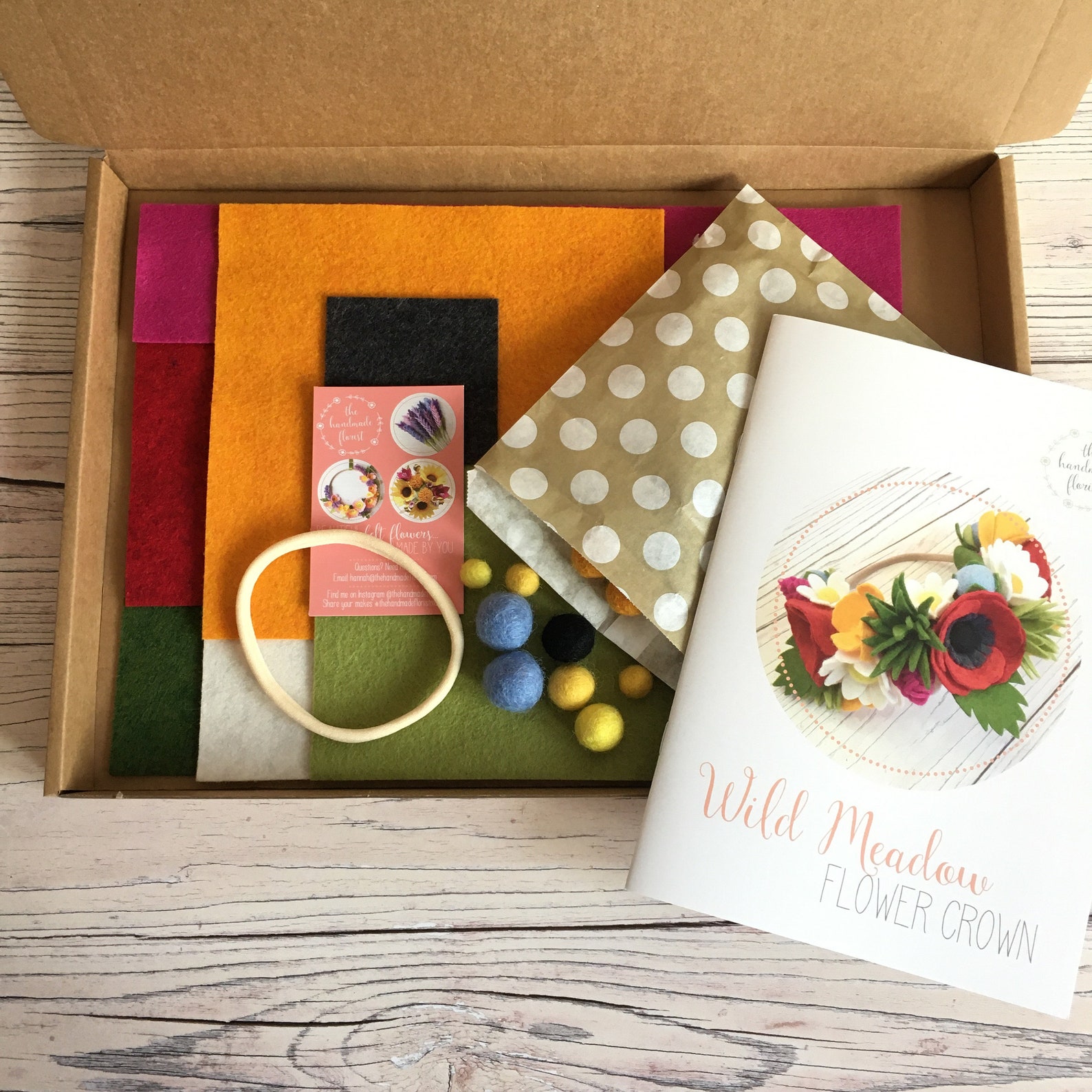 Felt Flower Craft Kit DIY Felt Flowers Wild Meadow Flower Etsy