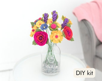 Felt flower craft kit: DIY Felt Flowers - All That Blossoms Bouquet