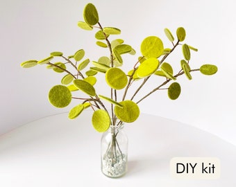 Felt flower craft kit: DIY Felt Flowers - Eucalyptus Stems Posy