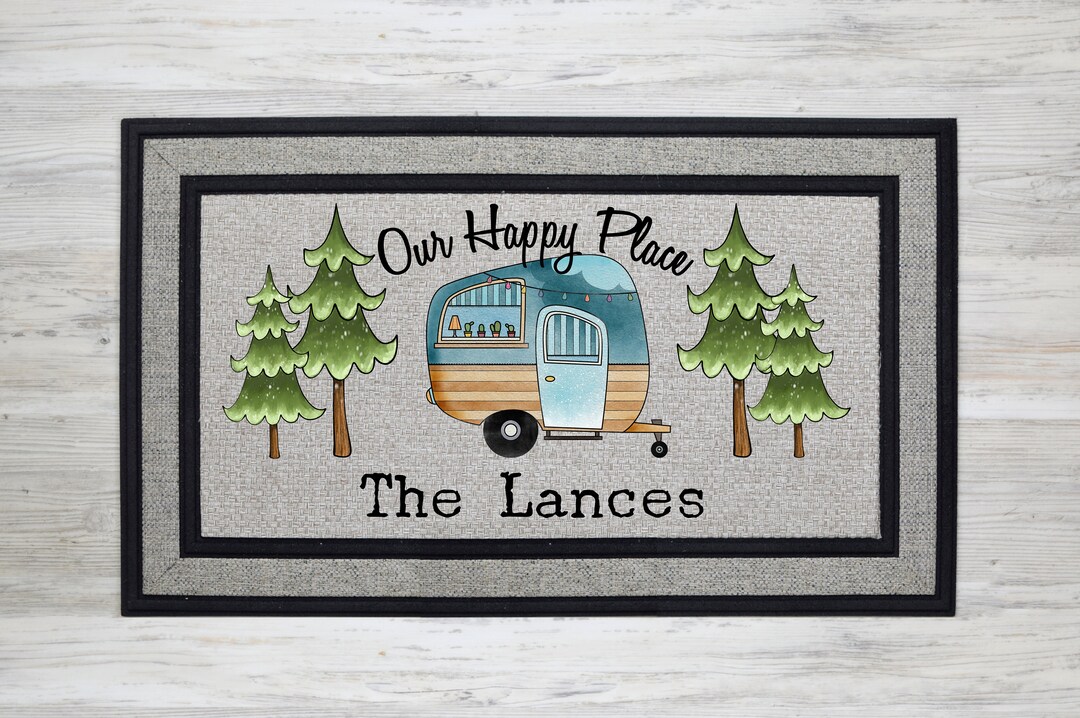 Personalized Door Mat RV Doormat Camper Door Mat Front Door Mat Mat Happy Camper Doormat