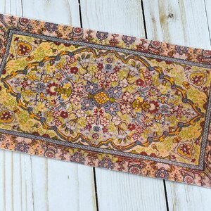 M Dollhouse Rug Floral Fringed Rug For Dollhouse