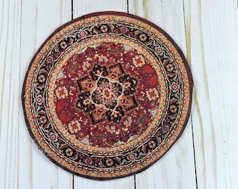 Handmade Dollhouse Rug: Miniature Oriental Chic Twill Rug