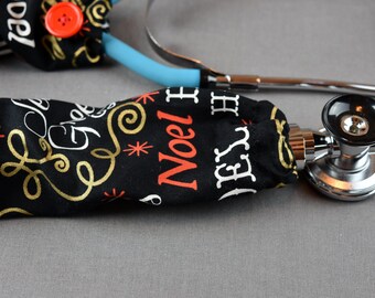 Stethoscope Cover Christmas Holiday | Noel stethoscope Cord cover | Handmade Nurse Doctor Gift | Stethoscope Sock | Stethoscope Accessories