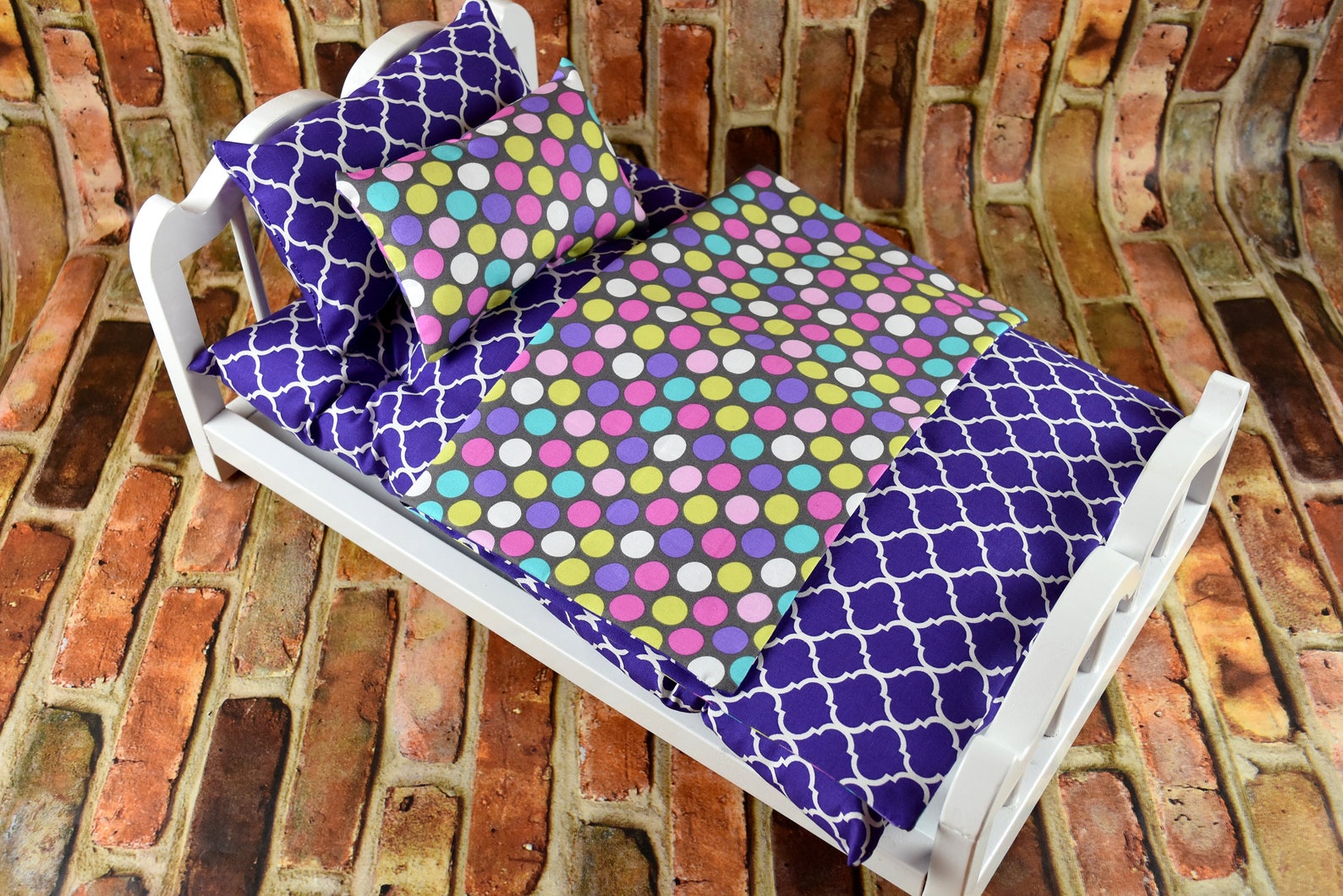 18 in Doll Bedding Baby Doll Bedding Polka Dot Set 18 Etsy