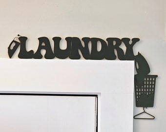 Laundry Room Door Trim Sitter: Laser Cut Corner Decor