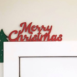 Merry Christmas Sign Custom Door Trim Christmas Decor Door Trim Sitter ...