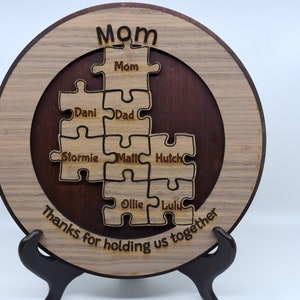 Mother&#39;s Day gift | Gift for Mom | Mom Puzzle | Family Puzzle | Personalized Wall Art | Personalized Family Art | Custom Family Wall Art