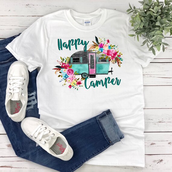 Womens Mom Camping T Shirt Happy Camping Mom Camper Gift Womens Mom Camping T Shirt Happy Camping Mom Camper Gift