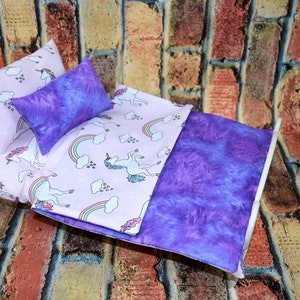 18 Inch Doll Bedding Set - Comforter, Mattress, Sheets & Pillow For Doll Beds