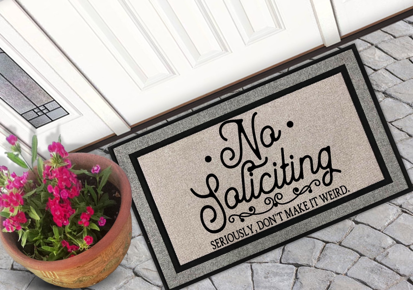Welcome Mat No Soliciting Doormat Funny Door Mat Front - Etsy