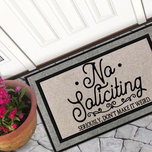 Welcome Mat No Soliciting Doormat Funny Door Mat Front - Etsy