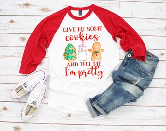 Christmas Cookie Plus Size Shirt for Women  Festive Holiday Season Tee  Merry Christmas Ladies Top