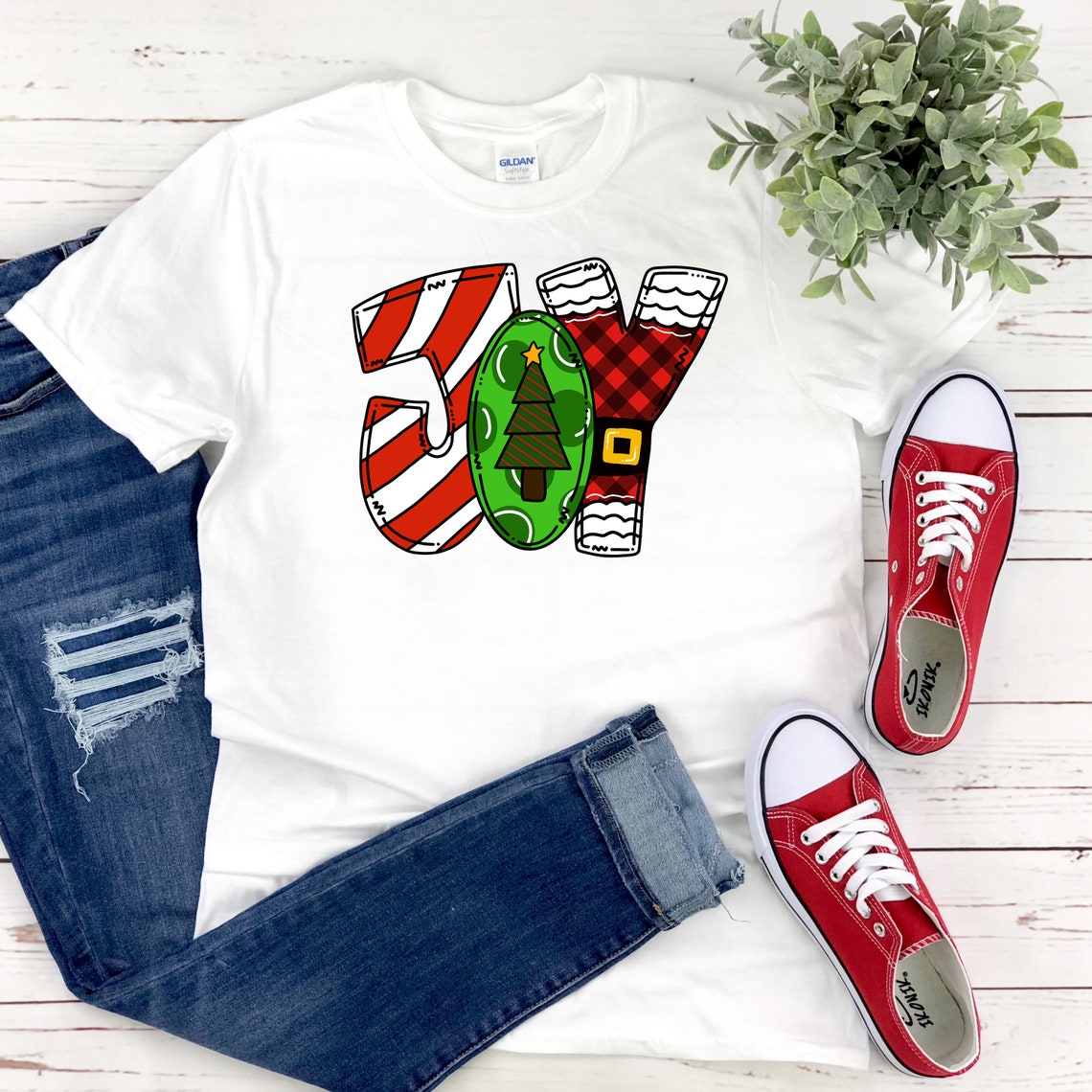 Womens Christmas Shirt Holiday Shirt Christmas JOY Shirt Etsy
