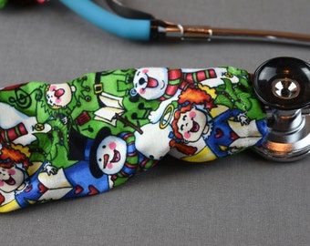Snowman Stethoscope Cover - Festive Holiday Accessories for Nurses and Doctors - Christmas Gift Idea
