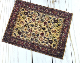 Modern Dollhouse Rug  Miniature Oriental Chic Accessory  Dollhouse Dcor