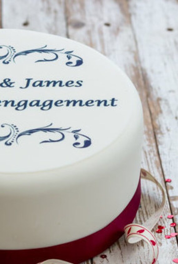 Engagement Cake Topper Cupcake Decorations Edible Sugar Cup Etsy