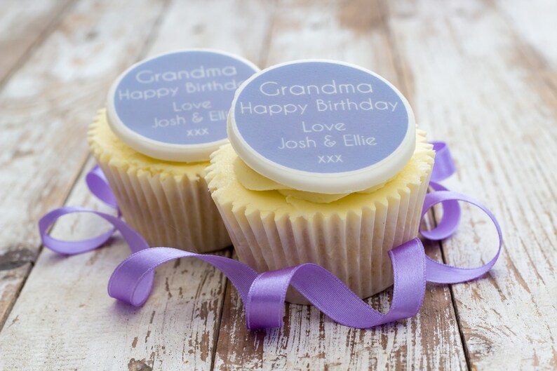 Grandma Birthday Cupcake Toppers. Grandma Gift. Granny Cake Etsy