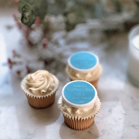 Father S Day Cupcake Toppers Cupcake Decorations Edible Etsy