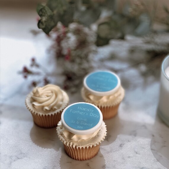Father S Day Cupcake Toppers Cupcake Decorations Edible Etsy