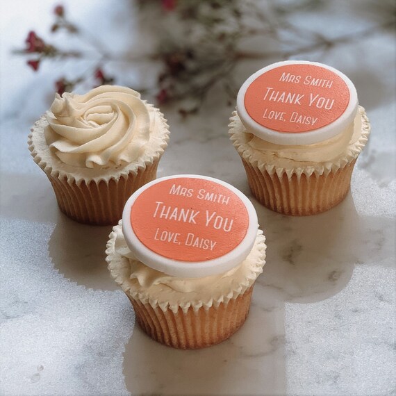 Best Teacher Cupcake Toppers Cupcake Decorations Edible Etsy