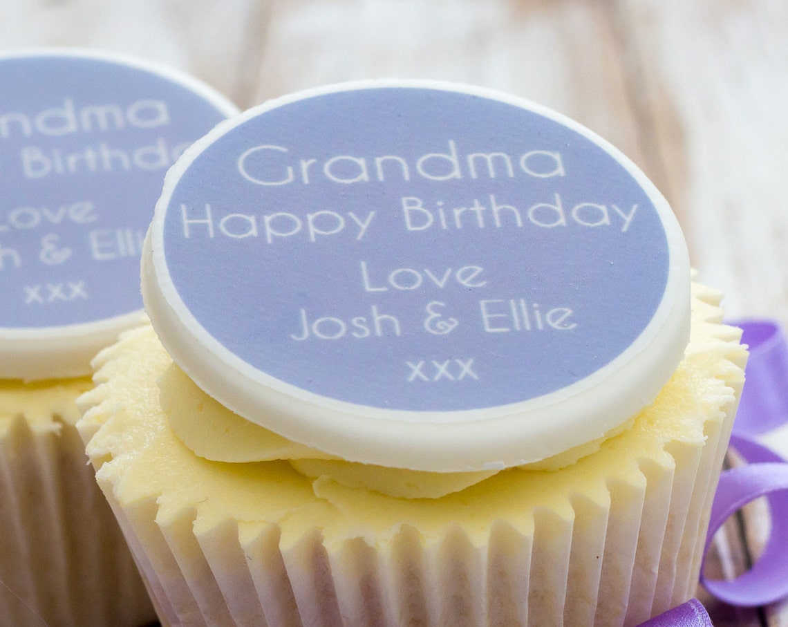 Grandma Birthday Cupcake Toppers. Grandma Gift. Granny Cake Etsy