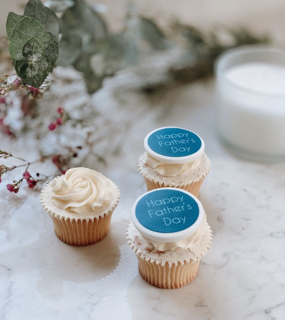 Happy Father S Day Cupcake Toppers Cupcake Decorations Etsy