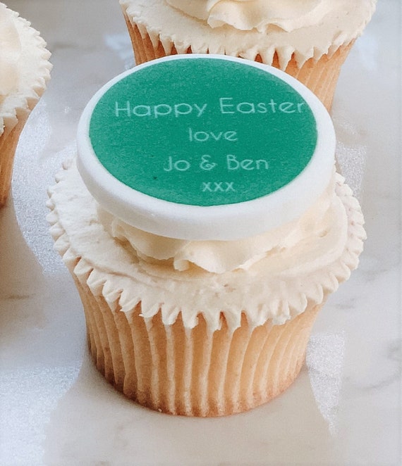Easter Cupcake Toppers Easter Party Cupcake Decorations Etsy