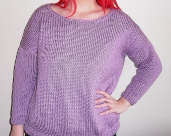 Chunky Sweater Knitting Pattern. Easy Knitting Pattern. PDF Knitting Pattern.