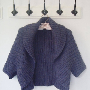 Aran Shrug. PDF Knitting Pattern.