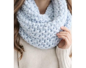 Super Chunky Cowl Knitting Pattern: Easy Infinity Scarf (PDF Download)