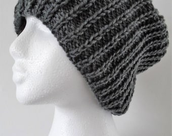 Beanie Hat Knitting Pattern. Unisex. 4 Sizes. To fit ages: 4 years to Adult. PDF Knitting Pattern.