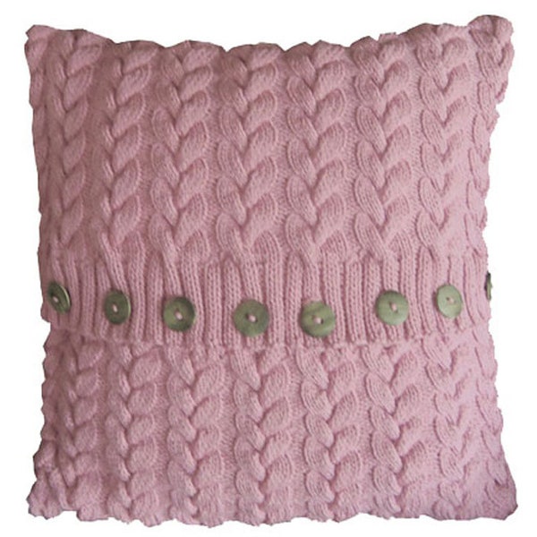 Cable Cushion Knitting Pattern. Summer and Home Knitting Patterns  PDF Download.