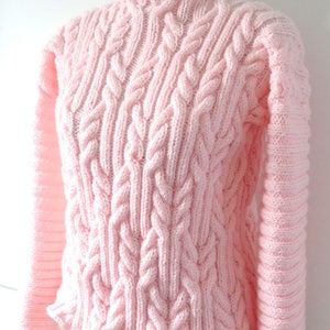 Aran Knitting Pattern. Cable and Rib Sweater Knitting Pattern. - Etsy