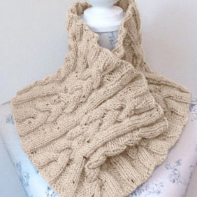Knitting Pattern for a Cable Cowl Infinity Scarf. Neck Warmer. PDF ...