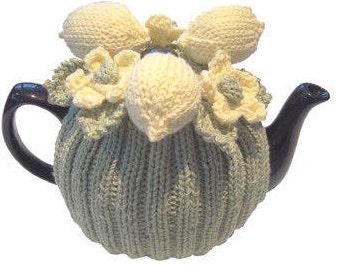 Lemon Tea Cosy. Hand Knitting Pattern.