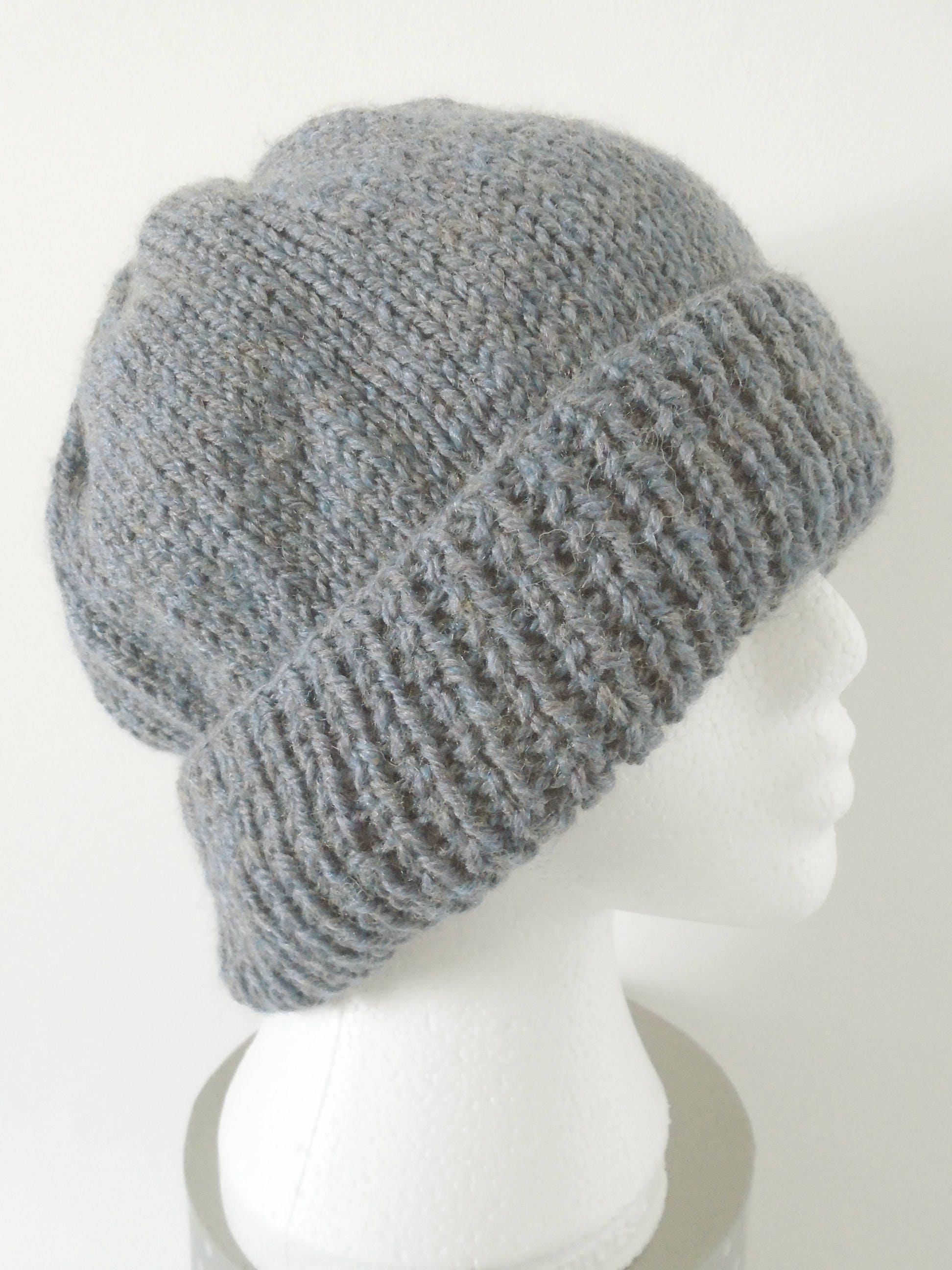 Aran Cloche Hat Knitting Pattern. Unisex Beanie Hat PDF Etsy Ireland