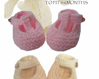 Newborn Baby Shoes Knitting Pattern. Hand Knitting Pattern. PDF