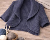 Aran Shrug. PDF Knitting Pattern.