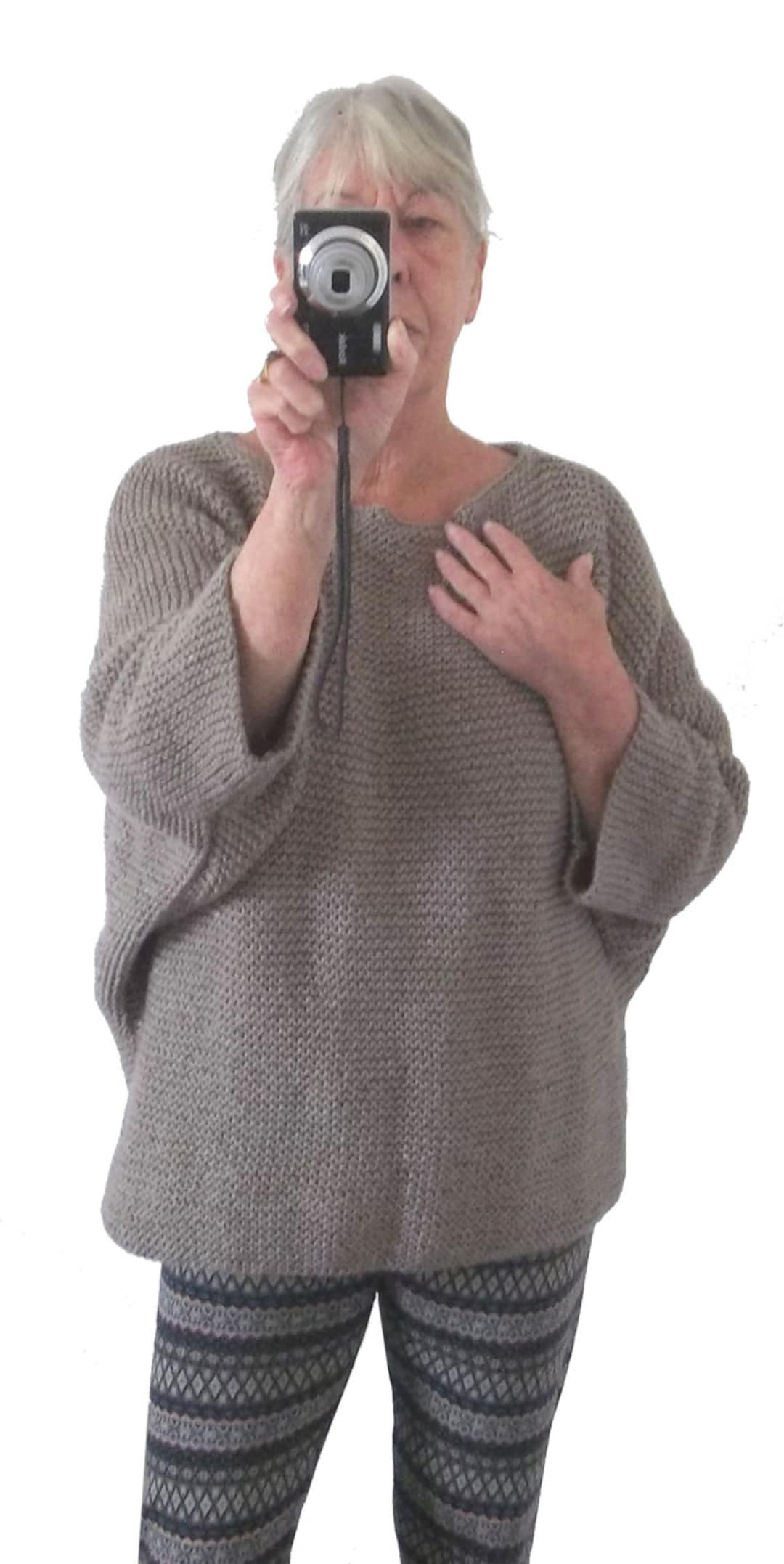 Aran Garter Stitch Sweater. Knitting Pattern. PDF Download. Etsy