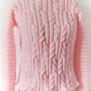 Aran Knitting Pattern. Cable and Rib Sweater Knitting Pattern. PDF ...